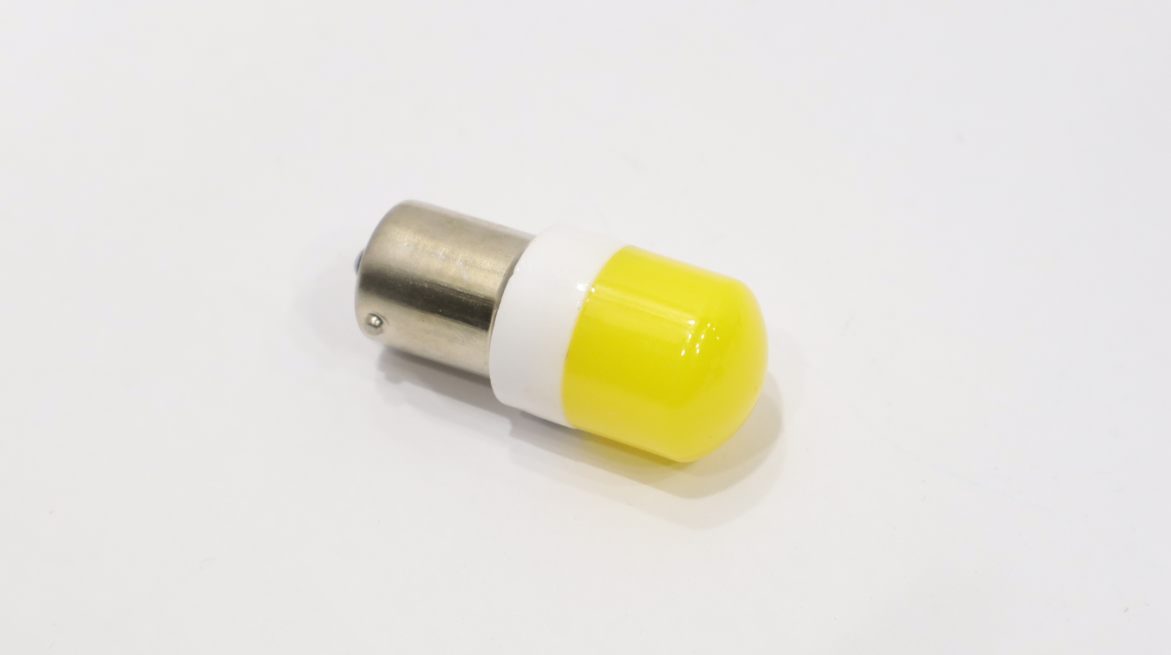 Лампа светодиодная 12/24V 21/5W 6SMD 1156 (1-контакт) Биполярная желтая NovoLED